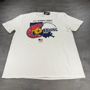 USA Olympic Boxing Team Mens‎ Extra Large XL White MMA Training Gym Cotton Tee